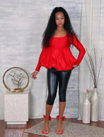 Load image into Gallery viewer, Peplum Bubble Top
