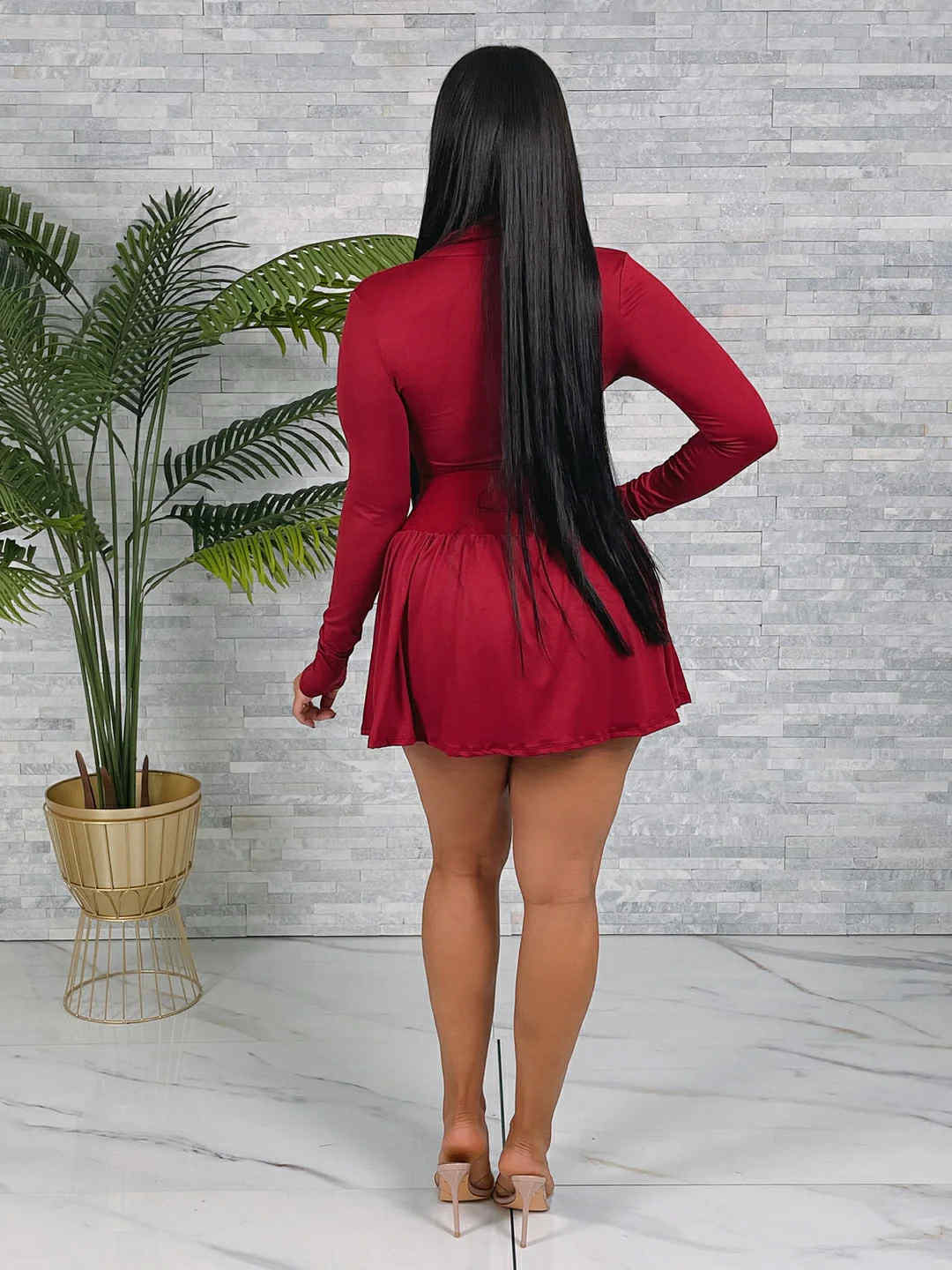 Wine Down Bubble Dress