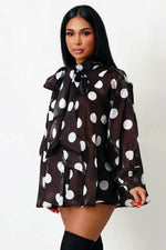 Load image into Gallery viewer, Latice Polka Dot Bow Top
