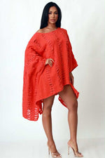 Load image into Gallery viewer, Asymmetrical Power Distressed Top Color Orange
